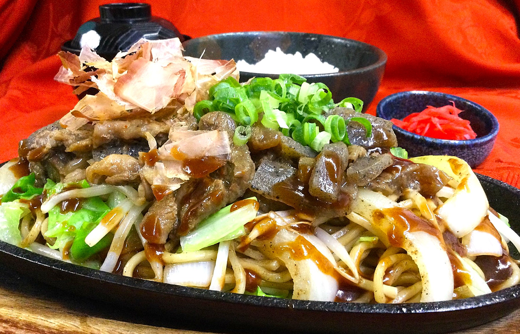 神戸ぼっかけ焼きそば定食