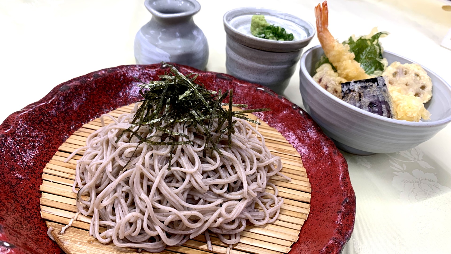 ざる蕎麦とミニ天丼