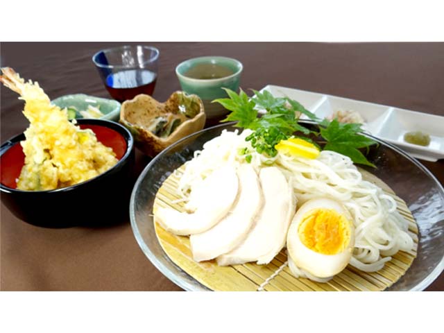 “オススメ”北海道産生そうめんとミニ天丼セット