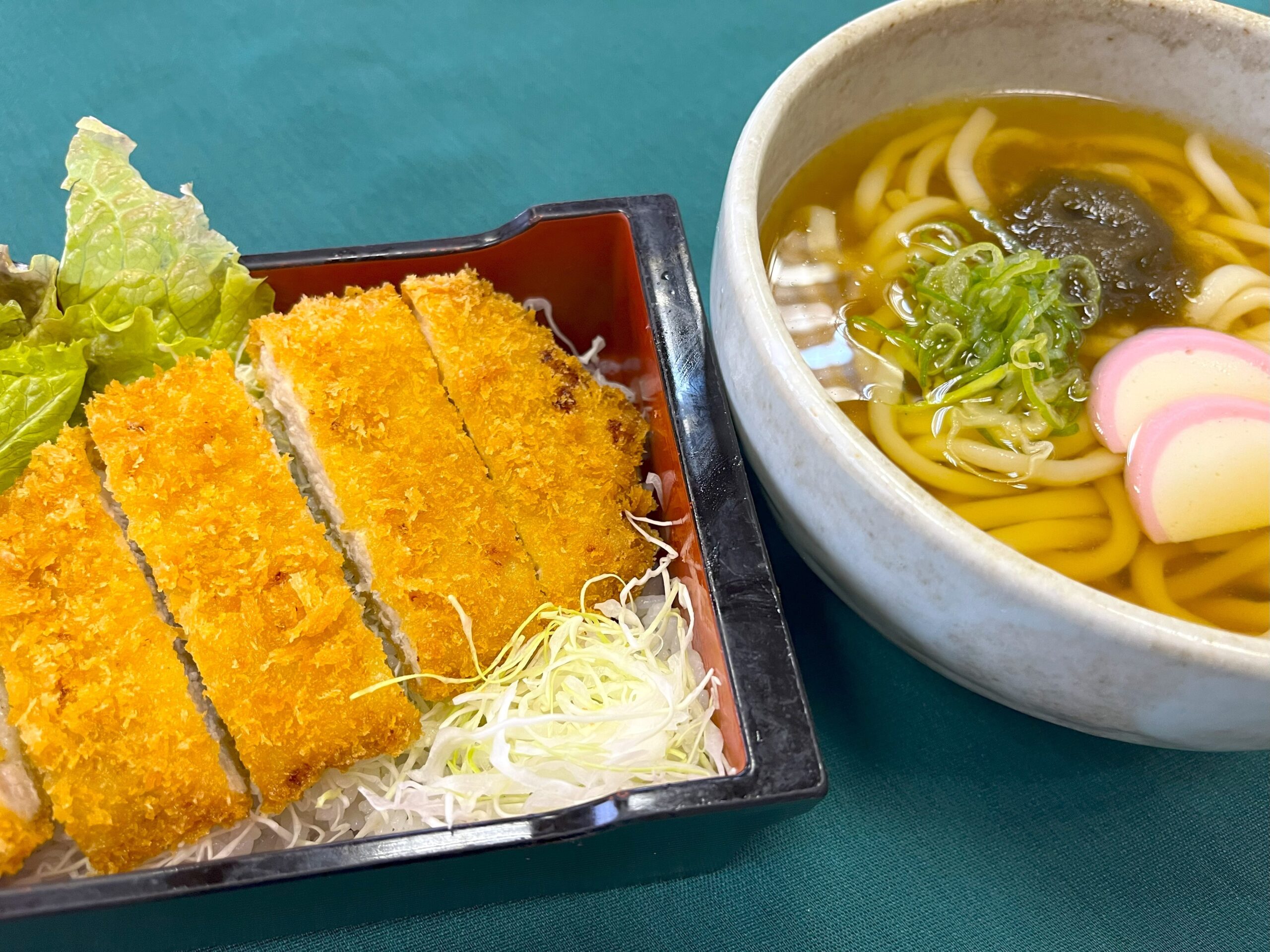 ソースカツ重と温うどん