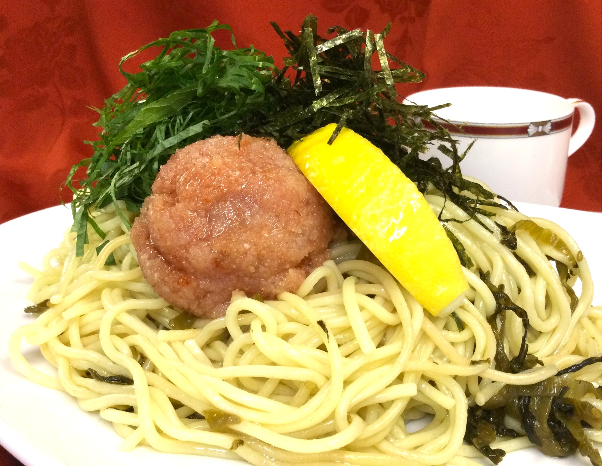 明太子のパスタバター醤油風味