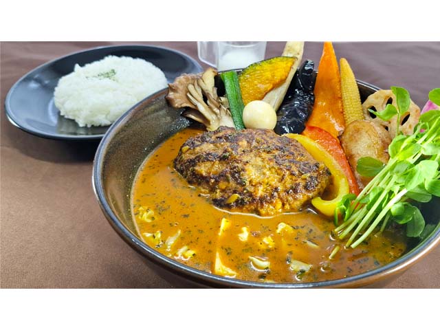 <center>北海道名物スープカレー(ハンバーグ)</center>